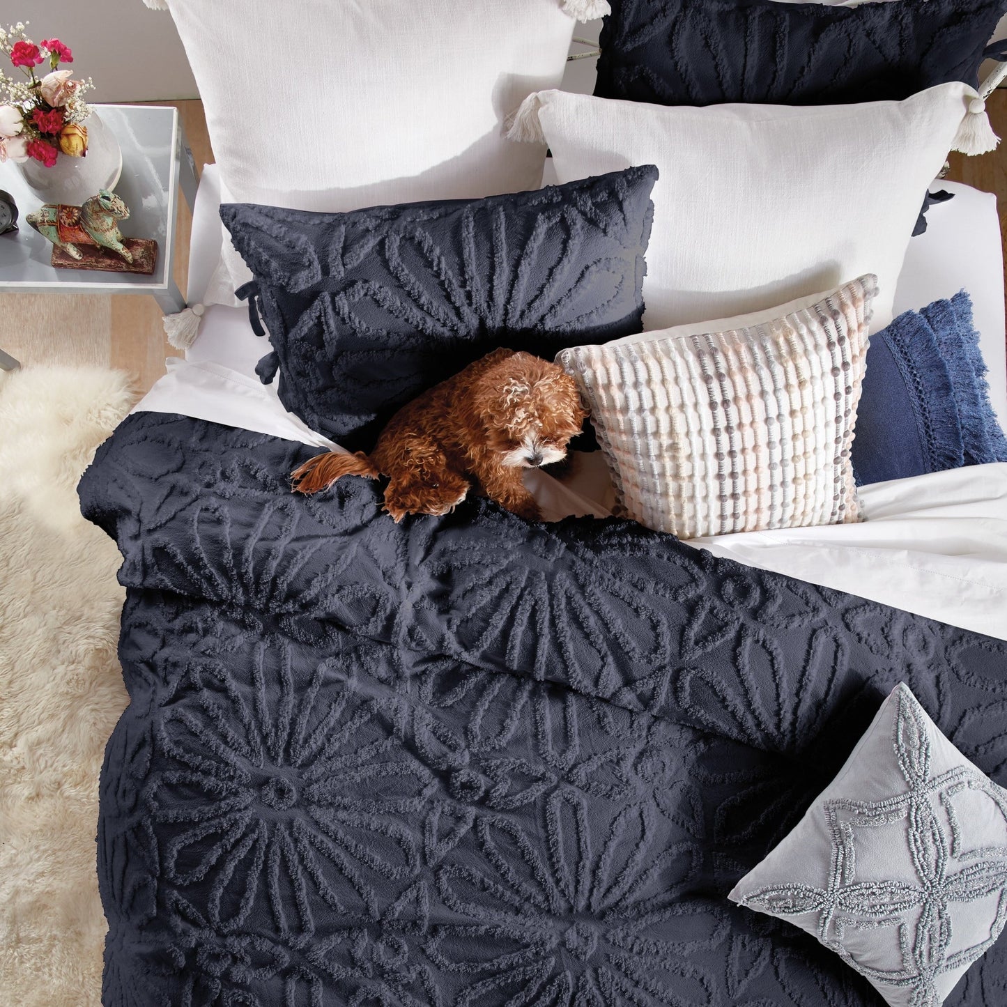 Ensemble de couette à médaillon en chenille Peri Home