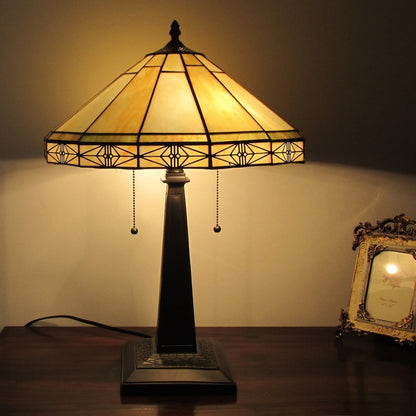 Lampe de table Tiffany Style Mission Design à 2 lumières