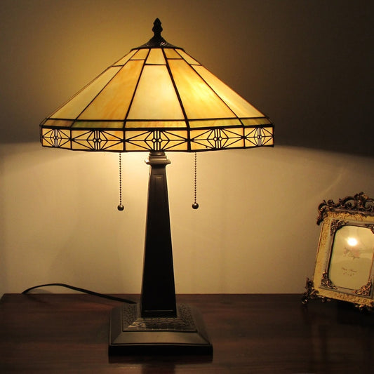 Lampe de table Tiffany Style Mission Design à 2 lumières