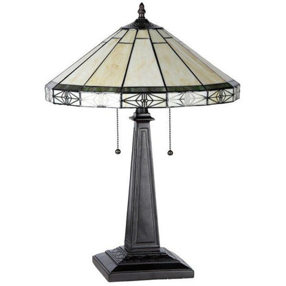 Lampe de table Tiffany Style Mission Design à 2 lumières