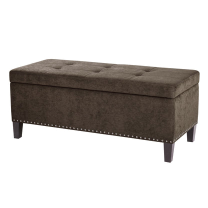 Banc de rangement Madison Park Shandra II avec dessus capitonné et fermeture amortie