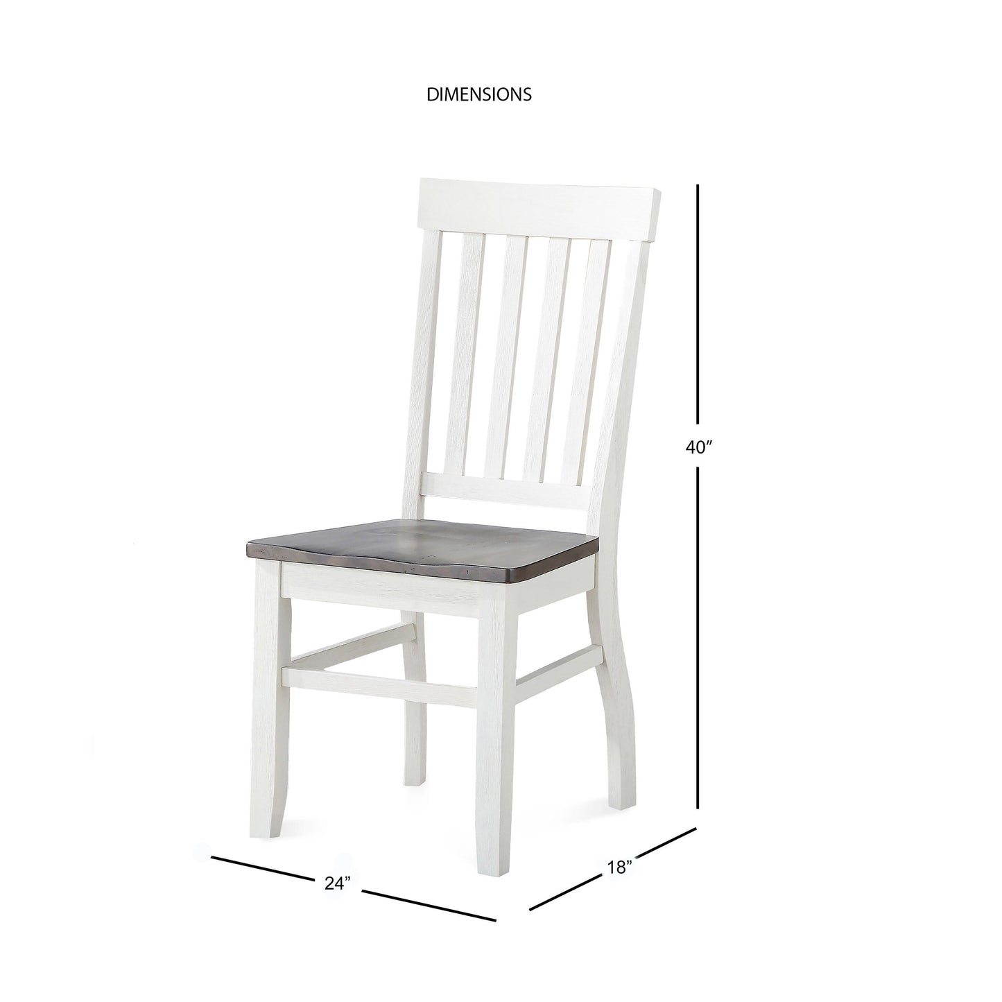 Chaise d'appoint en bois style ferme Crestwood de Steve Silver (lot de 2)