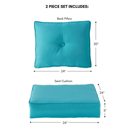 Ensemble de coussins d'extérieur Sunbrella Premium pour assise profonde, 2 pièces