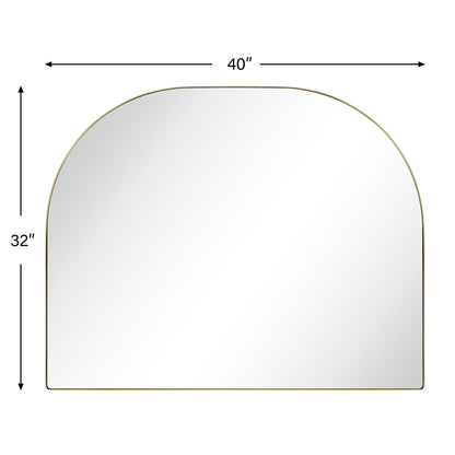 TEHOME Dezerae Grand miroir à arche pour cheminée, 102 cm L x 81 cm H
