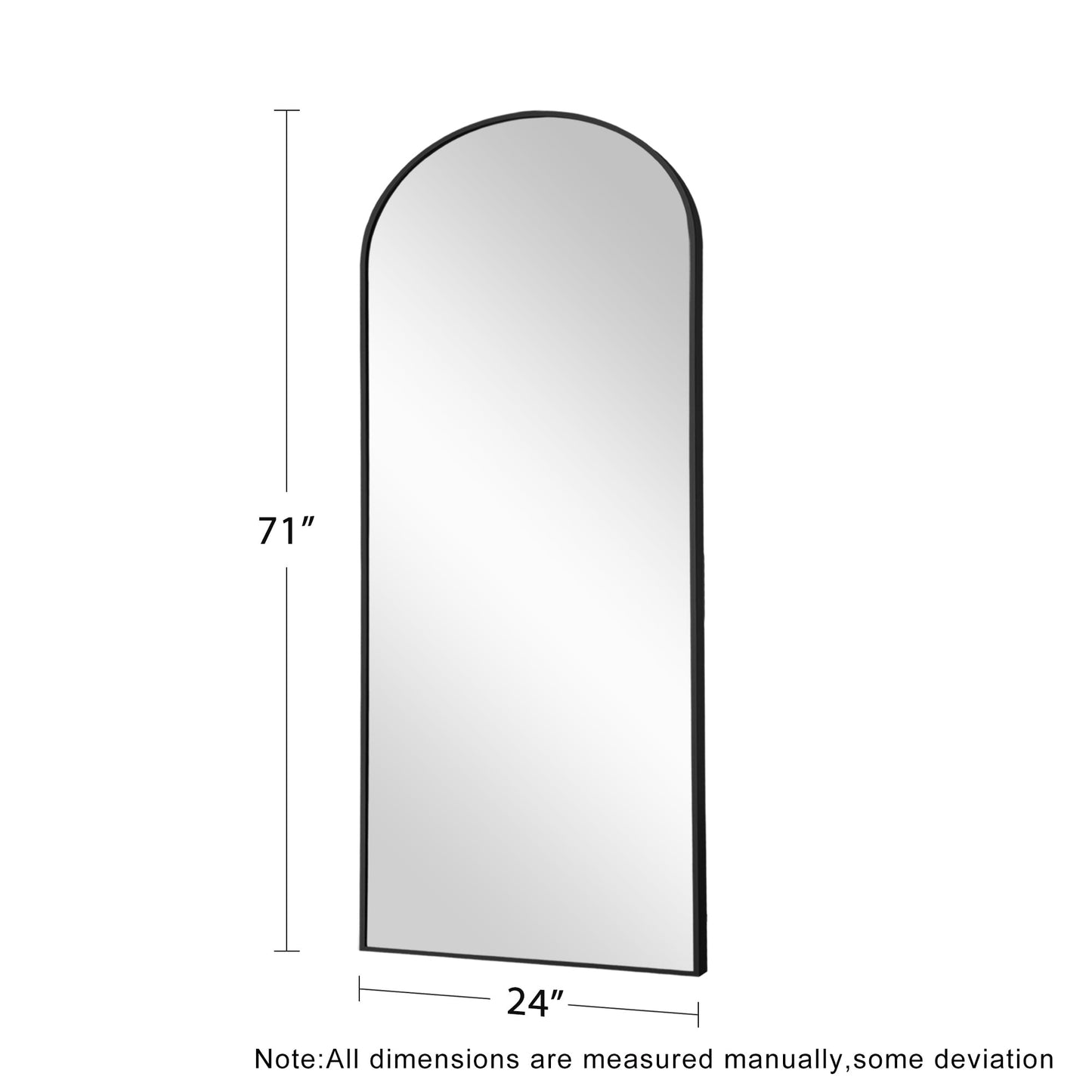 Dovelina Miroir mural à poser, miroir de corps entier, miroir de sol avec arche