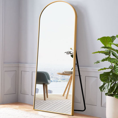 Dovelina Miroir mural à poser, miroir de corps entier, miroir de sol avec arche