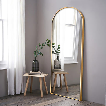 Dovelina Miroir mural à poser, miroir de corps entier, miroir de sol avec arche
