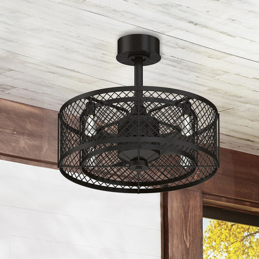 Ventilateur de plafond Fanimation Studio Collection Vintere, bronze vieilli, 4 lumières