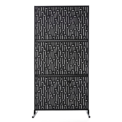Glitzhome Écran de séparation de pièce, pare-brise à 3 panneaux, motif floral galvanisé, 1,8 m (6 pieds)