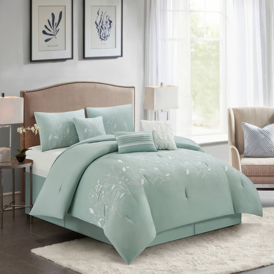 Ensemble de Couette à Motifs Floraux et Botaniques Nanshing Taylor 7 Pièces