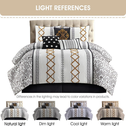 Ensemble de Couette Nanshing Trina 15 Pièces Brodé Bohème