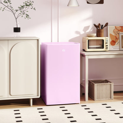Mini réfrigérateur HOMCOM 3.2 Cu.Ft avec congélateur, réfrigérateur compact à porte simple avec thermostat réglable pour chambre à coucher
