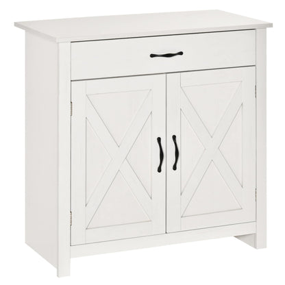 Buffet HOMCOM style porte de grange de ferme, 32 pouces, meuble de rangement, bar à café pour salon ou entrée