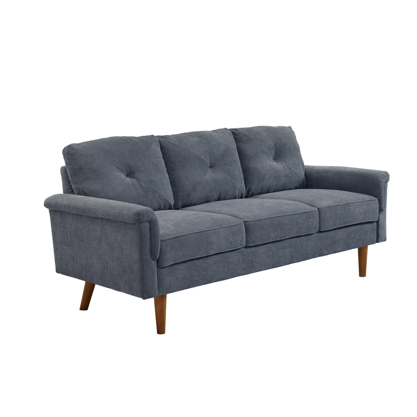 Canapé 3 places HOOOWOOO Mid-Century, recouvert de tissu, avec pieds en bois pour salon