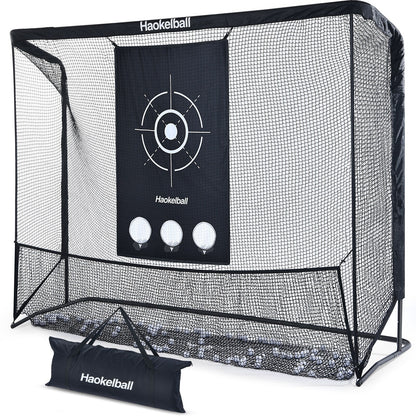 Haokelball Réseau de golf 10x7,5 pieds, filet d'entraînement de golf avec tissu de cible, filet de frappe de golf robuste