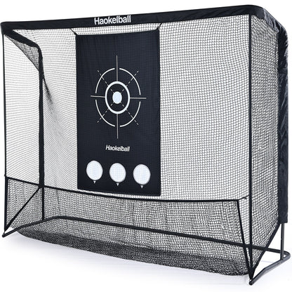 Haokelball Réseau de golf 10x7,5 pieds, filet d'entraînement de golf avec tissu de cible, filet de frappe de golf robuste