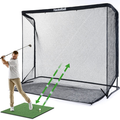 Haokelball Réseau de golf 10x7,5 pieds, filet d'entraînement de golf avec tissu de cible, filet de frappe de golf robuste