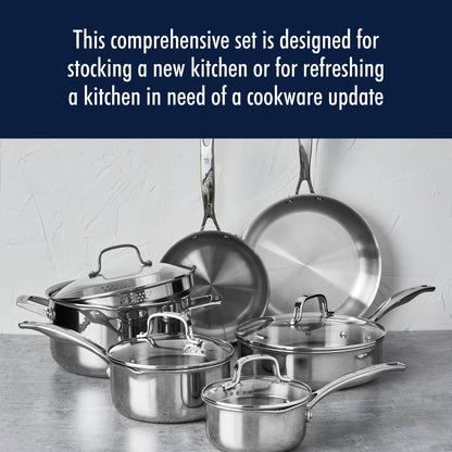 Ensemble de cuisine Henckels Clad H3 10 pièces en acier inoxydable