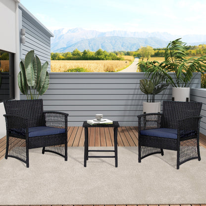 Ensemble de bistro en rotin pour patio Heritage Outdoor, 3 pièces