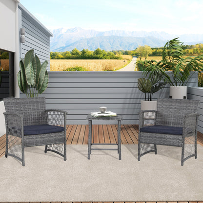 Ensemble de bistro en rotin pour patio Heritage Outdoor, 3 pièces
