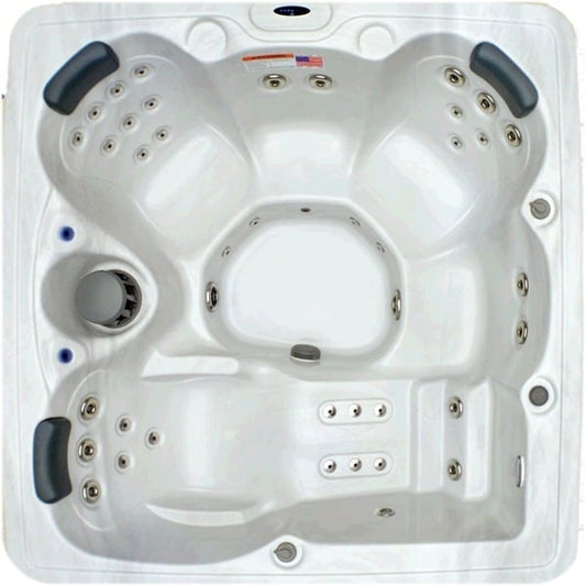 Spa pour la maison et le jardin, 5 places, 51 jets, avec jets en acier inoxydable et ozonisation - 80x80x34
