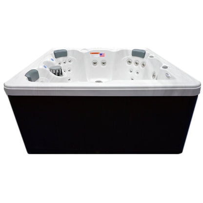 Spa pour la maison et le jardin, 5 places, 51 jets, avec jets en acier inoxydable et ozonisation - 80x80x34