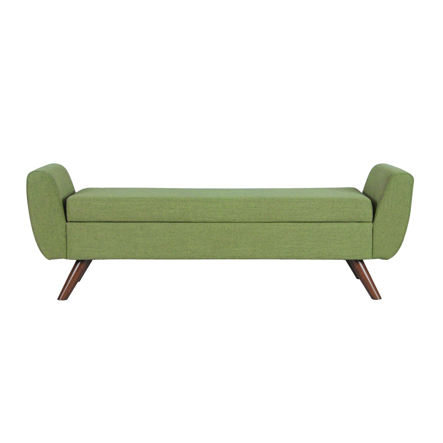 HomePop Banc de rangement moderne en sherpa avec pieds en bois