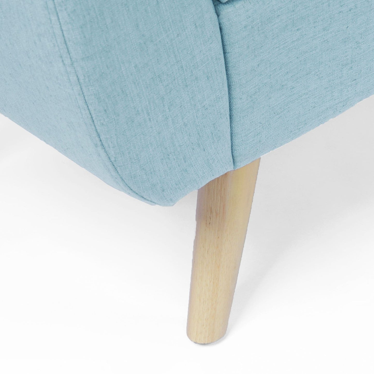 HomePop Banc de rangement moderne en sherpa avec pieds en bois