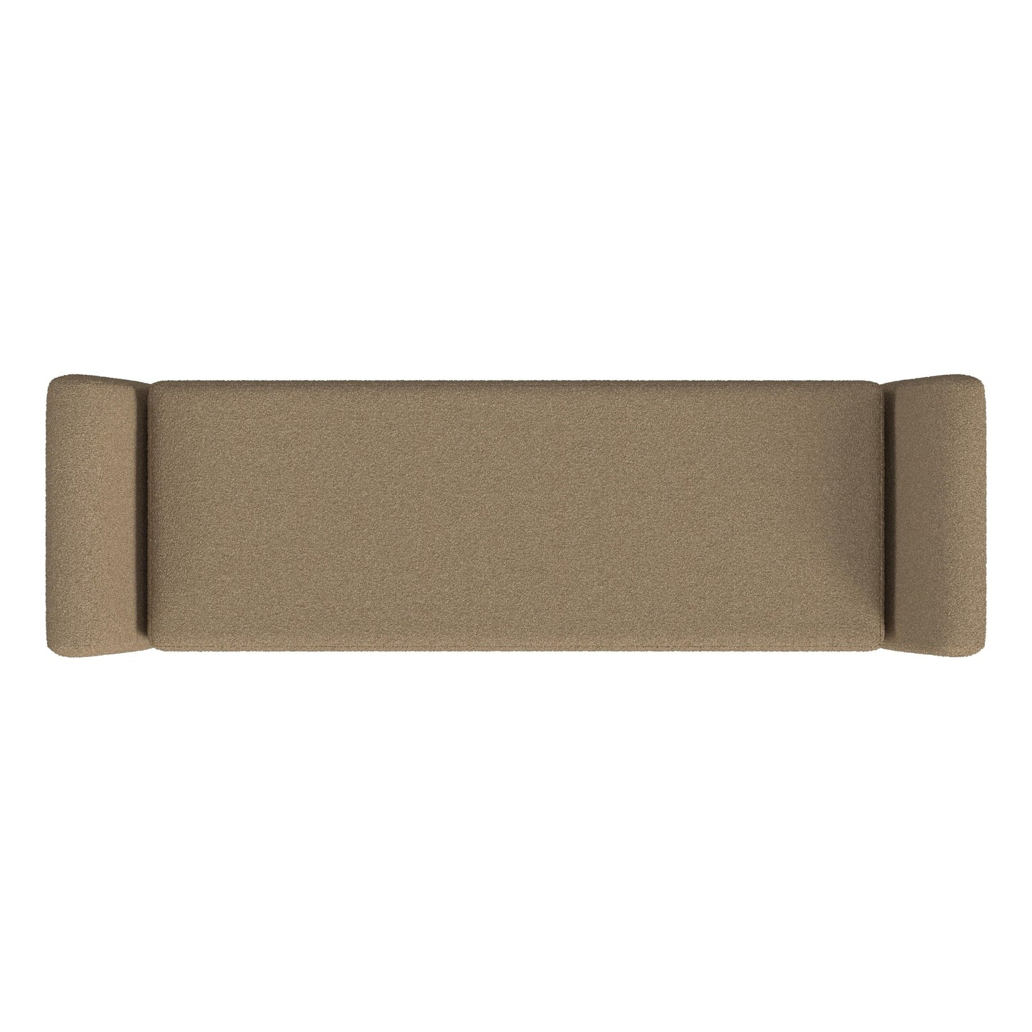 HomePop Banc de rangement moderne en sherpa avec pieds en bois