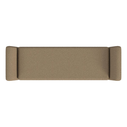 HomePop Banc de rangement moderne en sherpa avec pieds en bois