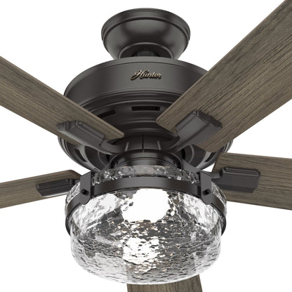 Ventilateur de plafond Hunter 52 Canyon Ridge pour intérieur/extérieur avec éclairage LED, télécommande - Style rustique, industriel, farmhouse