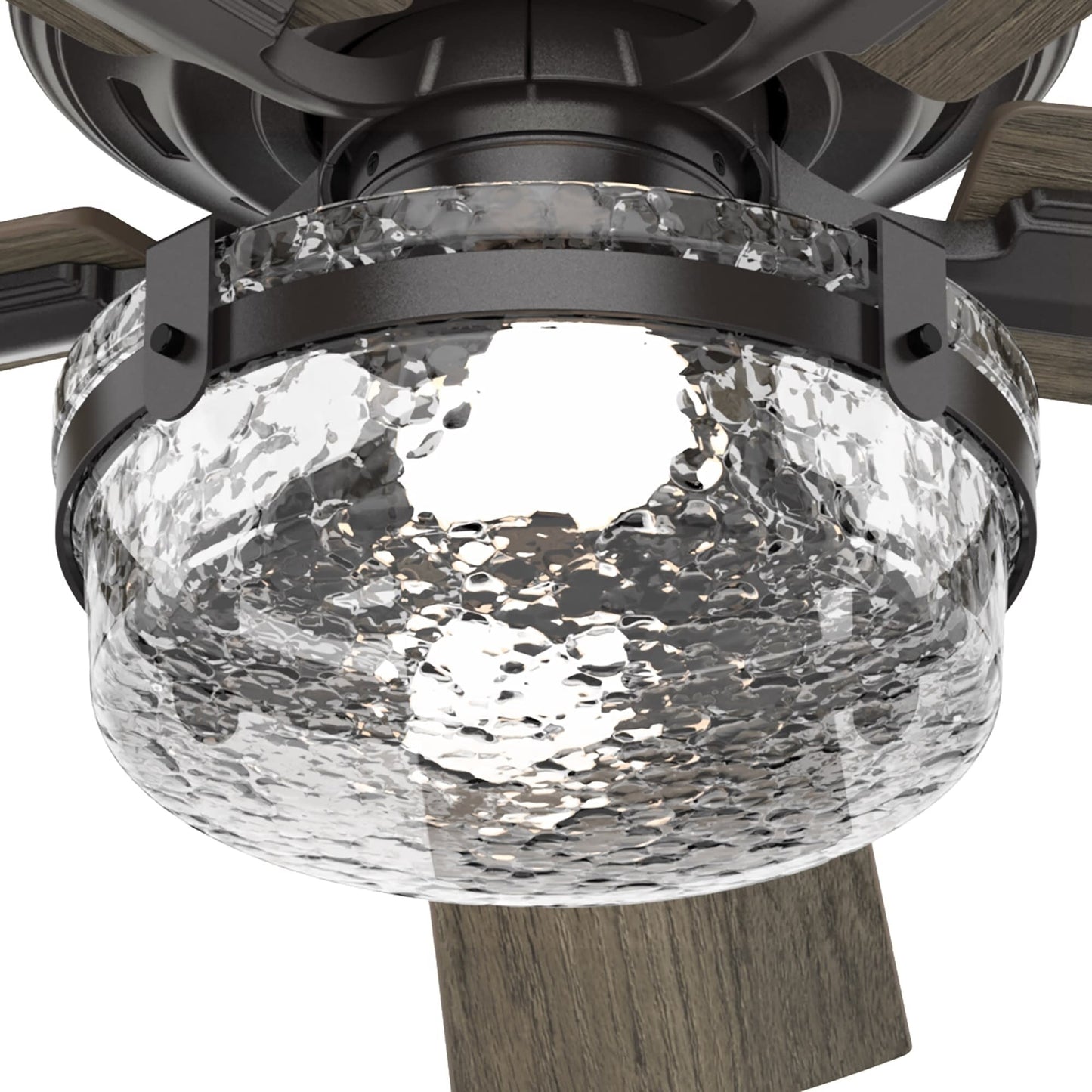 Ventilateur de plafond Hunter 52 Canyon Ridge pour intérieur/extérieur avec éclairage LED, télécommande - Style rustique, industriel, farmhouse