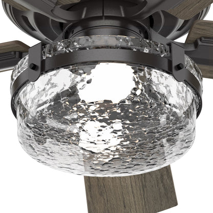 Ventilateur de plafond Hunter 52 Canyon Ridge pour intérieur/extérieur avec éclairage LED, télécommande - Style rustique, industriel, farmhouse