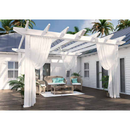 Ventilateur de plafond Hunter 52 Shorebreak WeatherMax pour intérieur/extérieur avec commande murale - Résistant aux intempéries, au sel et à la corrosion.