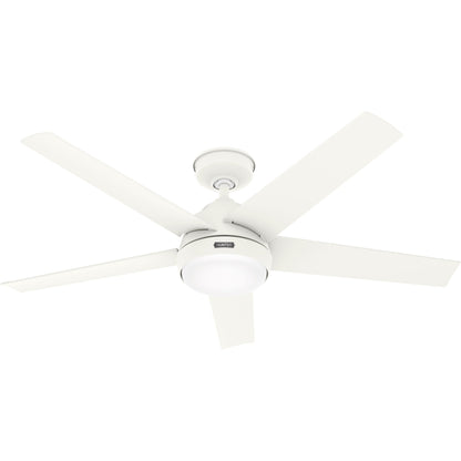 Ventilateur de plafond d'extérieur Hunter 52 Skyflow avec kit d'éclairage LED, commande murale - Style côtier, moderne et contemporain - WeatherMax - ÉQUIPEMENT POUR L'EXTÉRIEUR !