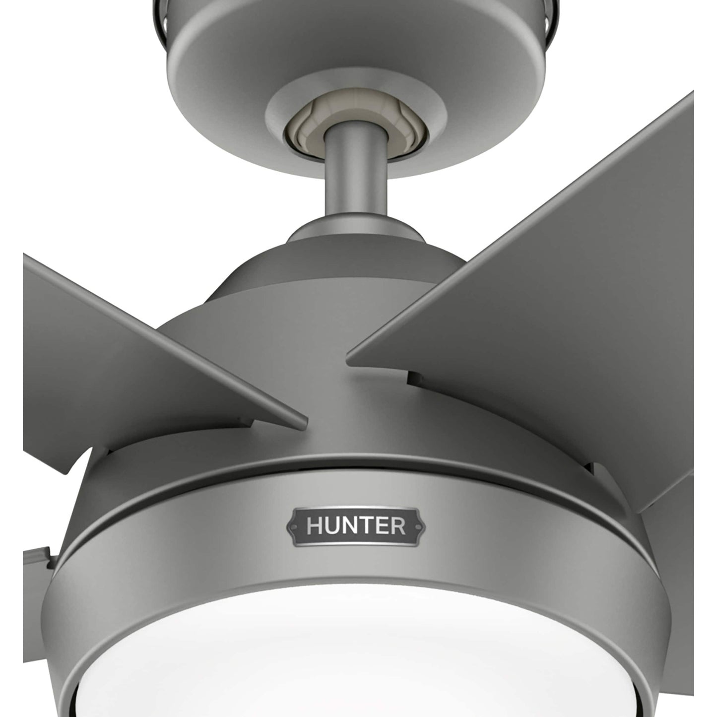 Ventilateur de plafond d'extérieur Hunter 52 Skyflow avec kit d'éclairage LED, commande murale - Style côtier, moderne et contemporain - WeatherMax - ÉQUIPEMENT POUR L'EXTÉRIEUR !