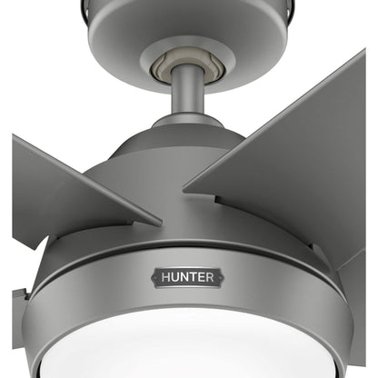 Ventilateur de plafond d'extérieur Hunter 52 Skyflow avec kit d'éclairage LED, commande murale - Style côtier, moderne et contemporain - WeatherMax - ÉQUIPEMENT POUR L'EXTÉRIEUR !