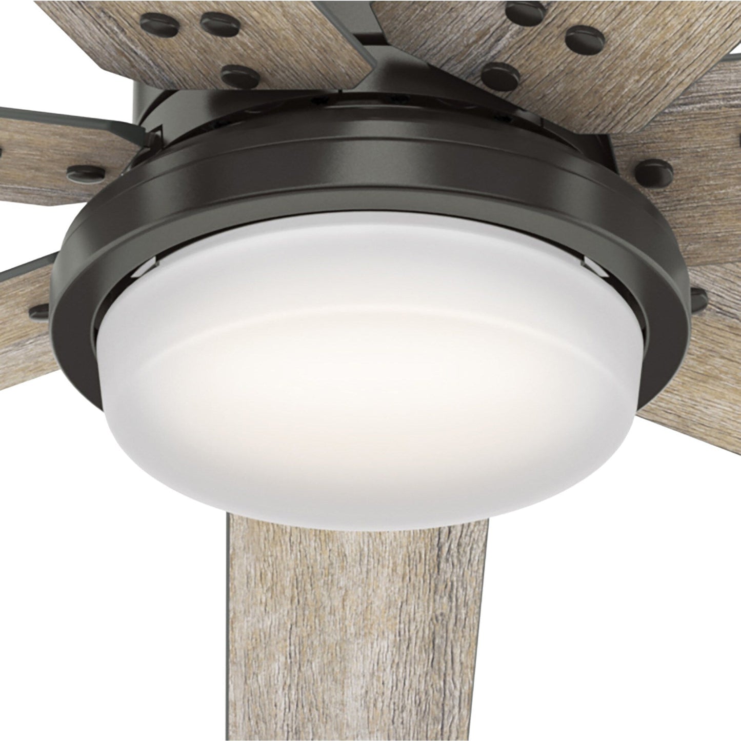 Ventilateur de plafond Hunter WiFi Whittington avec éclairage LED, télécommande - Style moulin à vent - Industriel, ferme, rustique - VENTILATEUR INTELLIGENT !