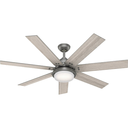 Ventilateur de plafond Hunter WiFi Whittington avec éclairage LED, télécommande - Style moulin à vent - Industriel, ferme, rustique - VENTILATEUR INTELLIGENT !
