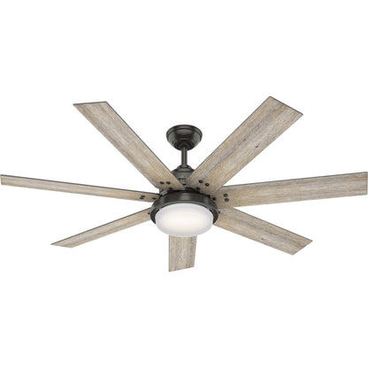 Ventilateur de plafond Hunter WiFi Whittington avec éclairage LED, télécommande - Style moulin à vent - Industriel, ferme, rustique - VENTILATEUR INTELLIGENT !
