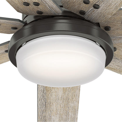Ventilateur de plafond Hunter WiFi Whittington avec éclairage LED, télécommande - Style moulin à vent - Industriel, ferme, rustique - VENTILATEUR INTELLIGENT !