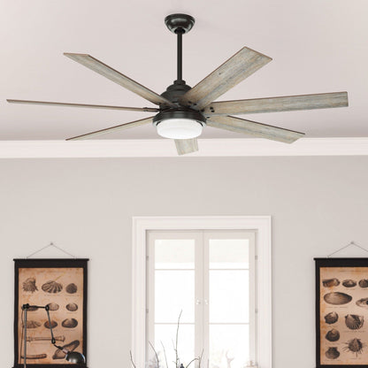 Ventilateur de plafond Hunter WiFi Whittington avec éclairage LED, télécommande - Style moulin à vent - Industriel, ferme, rustique - VENTILATEUR INTELLIGENT !