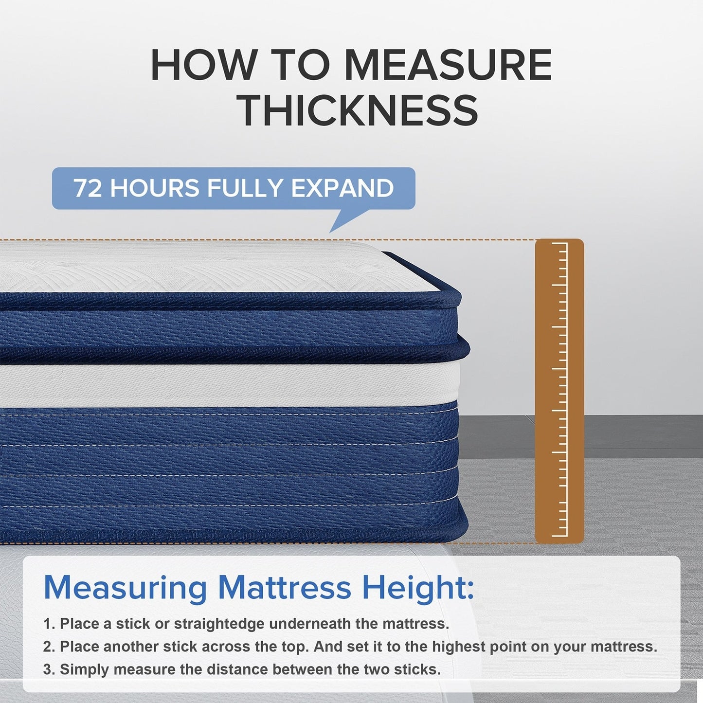 Matelas à ressorts avec surcouche moelleuse de 25 cm (10 pouces) SweDrea, fermeté moyenne, pour soulager le mal de dos et rafraîchir, certifié CertiPUR-US, SGS et OEKO-TEX.