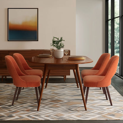 INK IVY Nola Chaises de salle à manger rembourrées avec dossier ajouré (lot de 2)