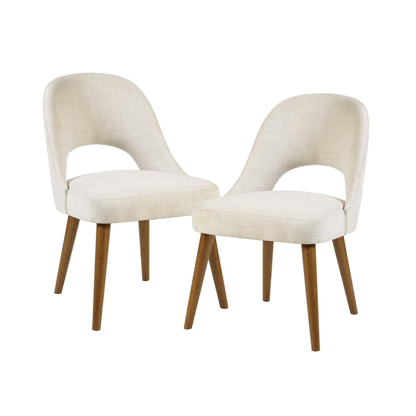 INK IVY Nola Chaises de salle à manger rembourrées avec dossier ajouré (lot de 2)