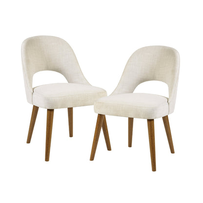 INK IVY Nola Chaises de salle à manger rembourrées avec dossier ajouré (lot de 2)