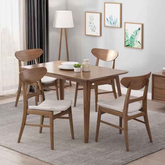 Chaises de salle à manger Idalia, style moderne du milieu du siècle (lot de 4) par Christopher Knight Home