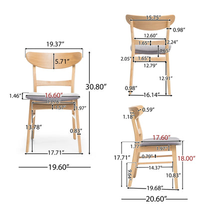 Chaises de salle à manger Idalia, style moderne du milieu du siècle (lot de 4) par Christopher Knight Home