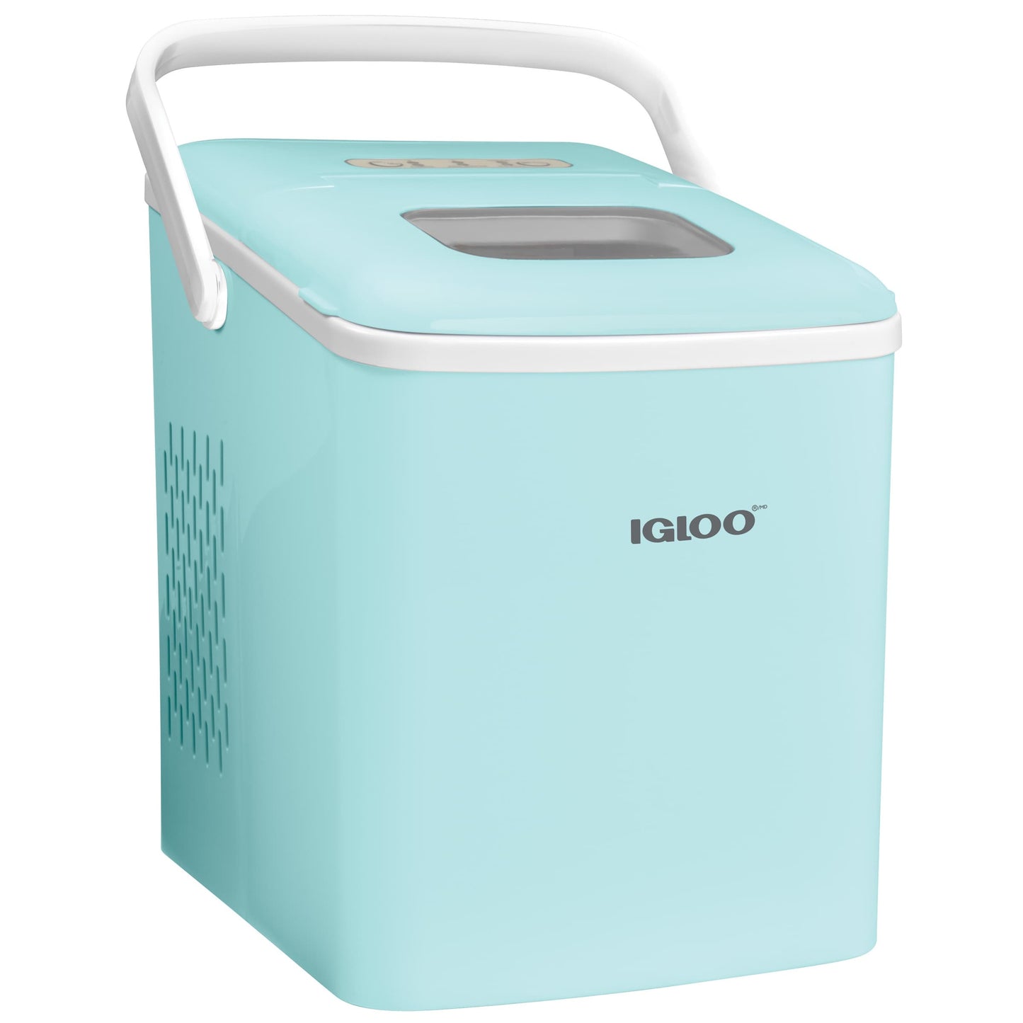 Machine à glaçons Igloo 26 livres, automatique, autonettoyante, portable, pour comptoir, avec poignée, Aqua