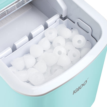Machine à glaçons Igloo 26 livres, automatique, autonettoyante, portable, pour comptoir, avec poignée, Aqua